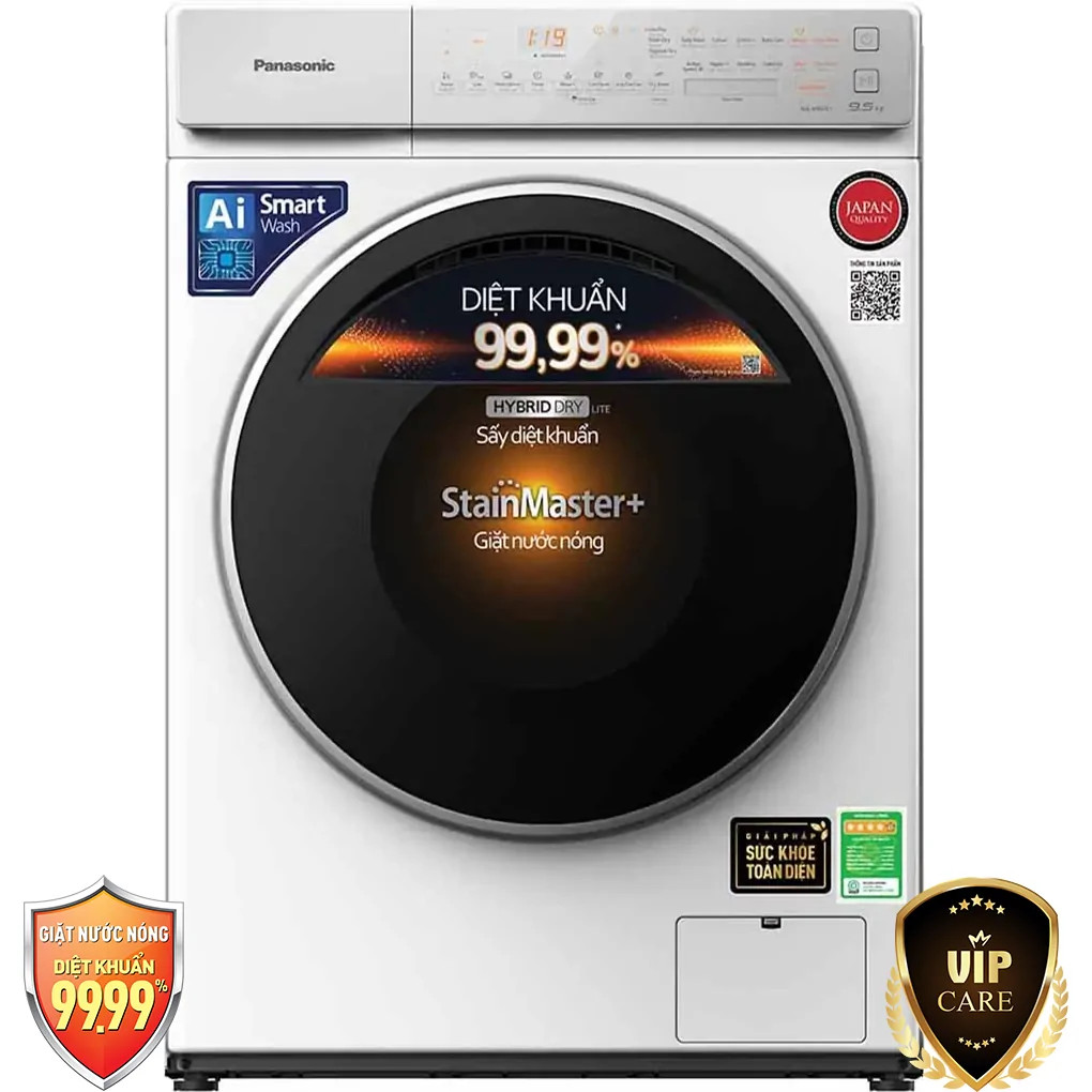 Máy Giặt Panasonic Inverter 10 Kg/Sấy tiện ích 2kg NA-V10FC1WVT
