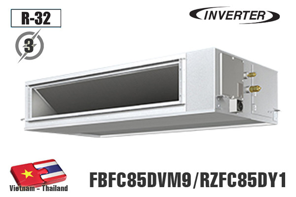 Điều hòa dấu trần nối ống gió Daikin 30.000Btu inverter 3 Pha FBFC85DVM9/RZFC85DY1