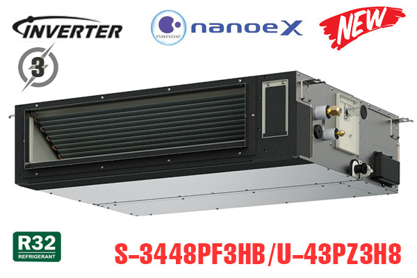 Điều hòa dấu trần nối ống gió Panasonic inverter 43000Btu 2 chiều 3 Pha S-3448PF3HB/U-43PZ3H8
