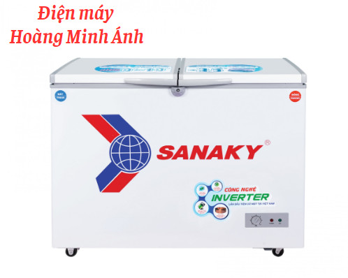 Tủ Đông Sanaky inverter 260 lít, 1 ngăn đông, 1 ngăn mát, 2 cánh mở VH-3699W3