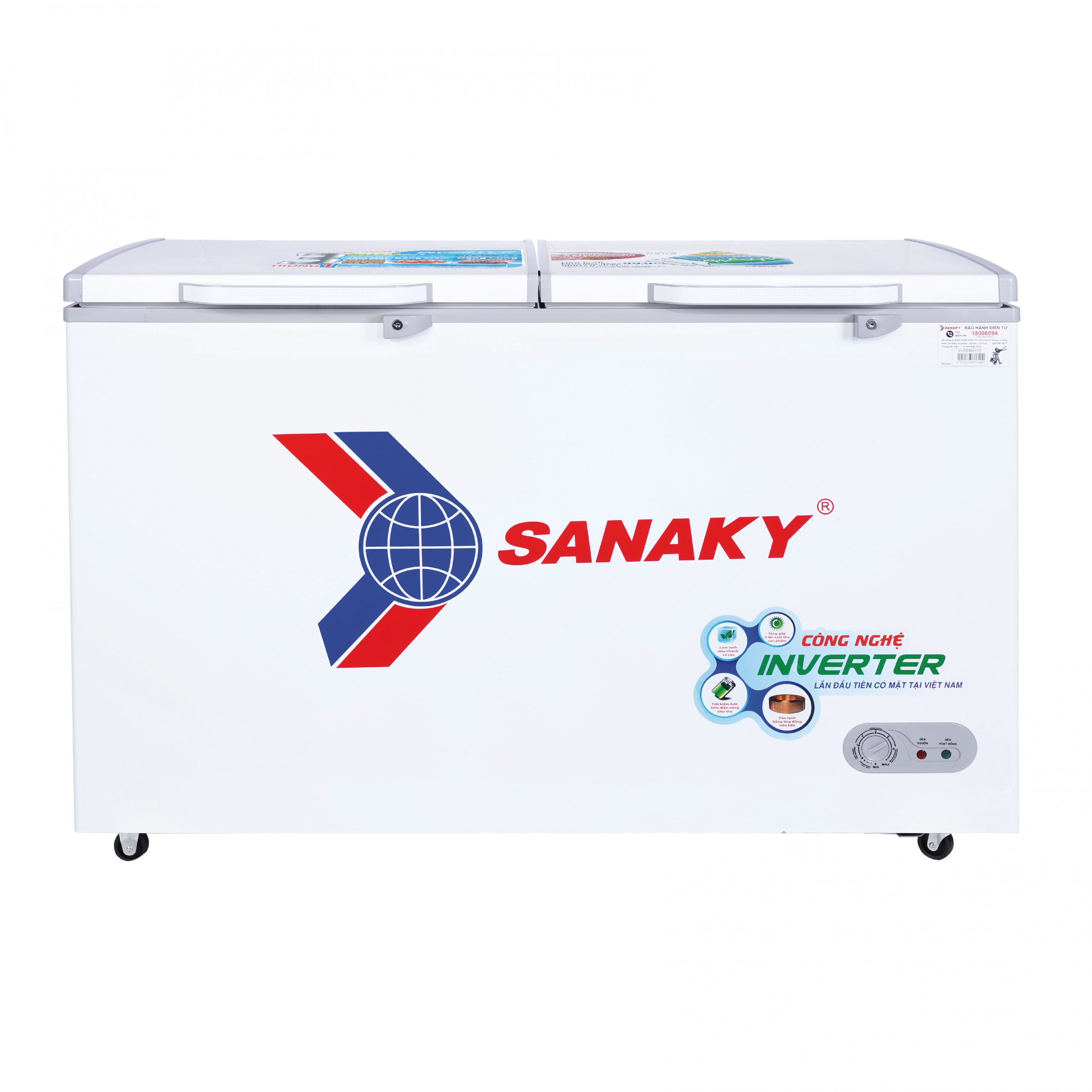 Tủ Đông Sanaky inverter 410 lít, 1 ngăn đông - 2 cánh mở VH-5699HY3