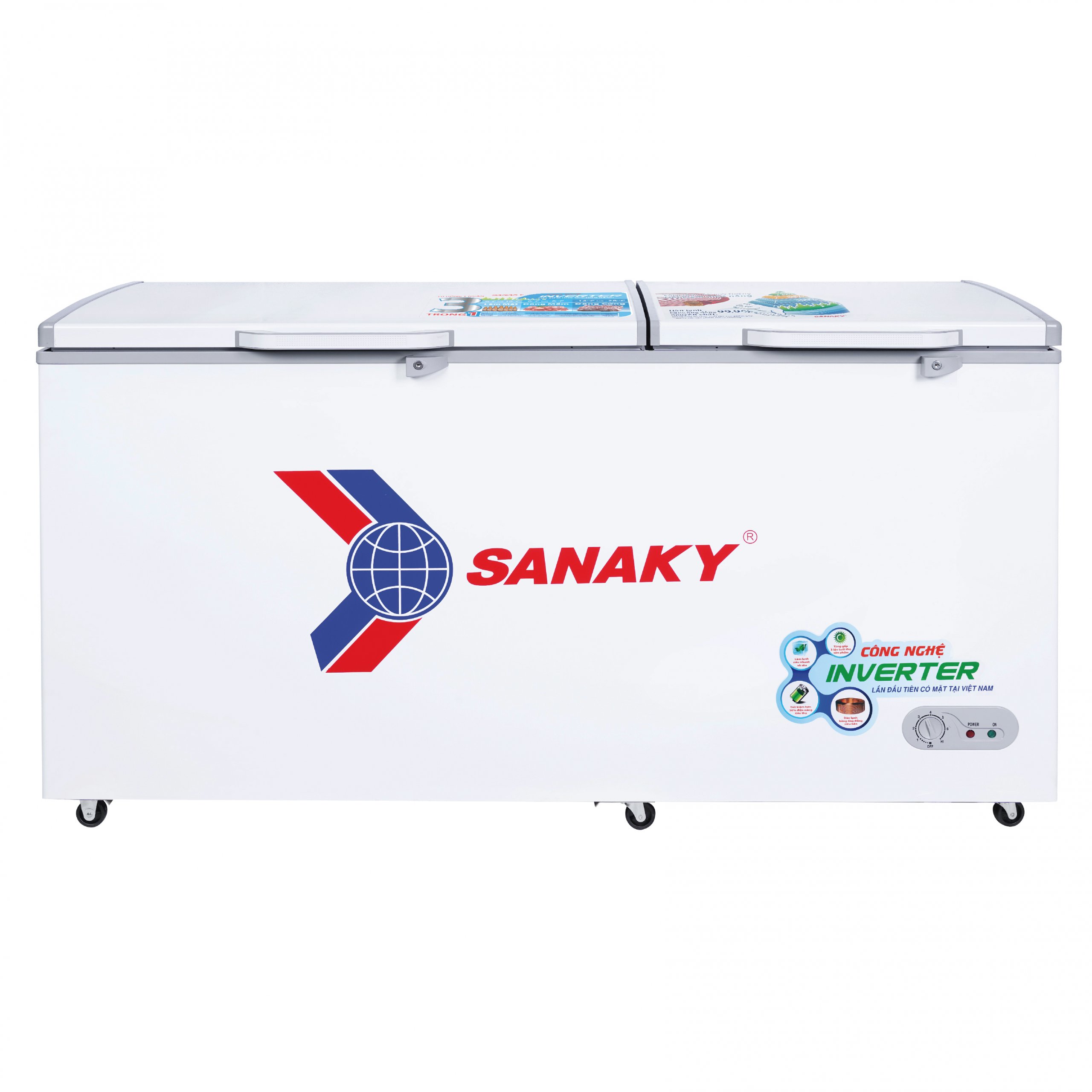 Tủ Đông Sanaky inverter 530 lít, 1 ngăn đông, 2 cánh mở VH-6699HY3
