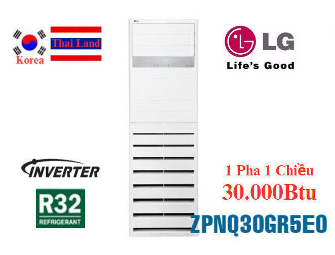Điều hòa tủ đứng LG 30000Btu inverter 1 pha 1 chiều ZPNQ30GR5E0/ZUAC1