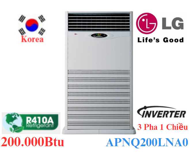 Điều hòa tủ đứng LG 200.000Btu inverter 3 pha 1 chiều APNQ200LNA0/APUQ200LNA0