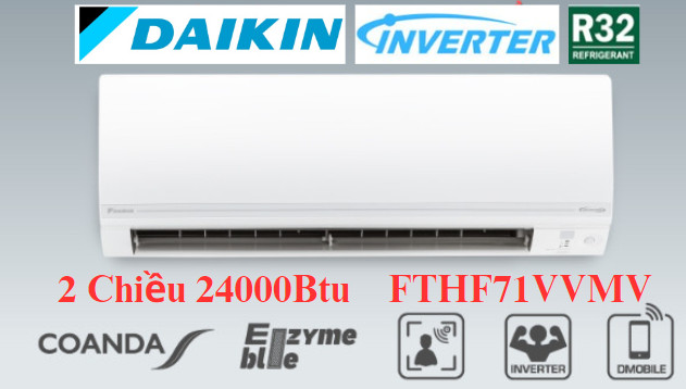 Điều hòa Daikin 2 chiều 24000btu inverter FTHF71VVMV