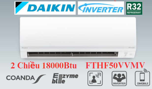 Điều hòa Daikin 2 chiều 18000btu inverter FTHF50VVMV