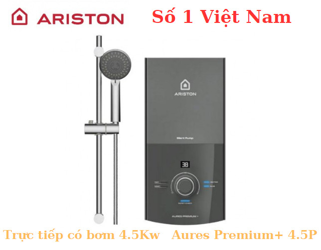 Máy nước nóng trực tiếp có bơm Ariston AURES Premium+ 4.5P