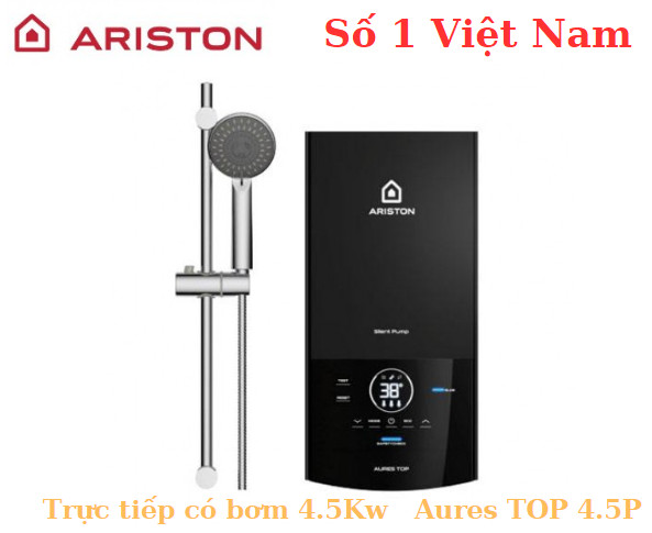 Máy nước nóng trực tiếp có bơm Ariston AURES Top 4.5P