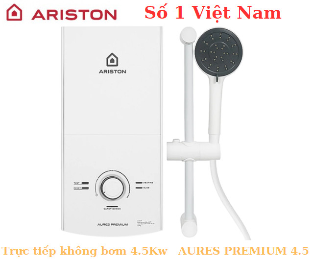 Máy nước nóng trực tiếp Ariston 4500W AURES PREMIUM 4.5 không bơm
