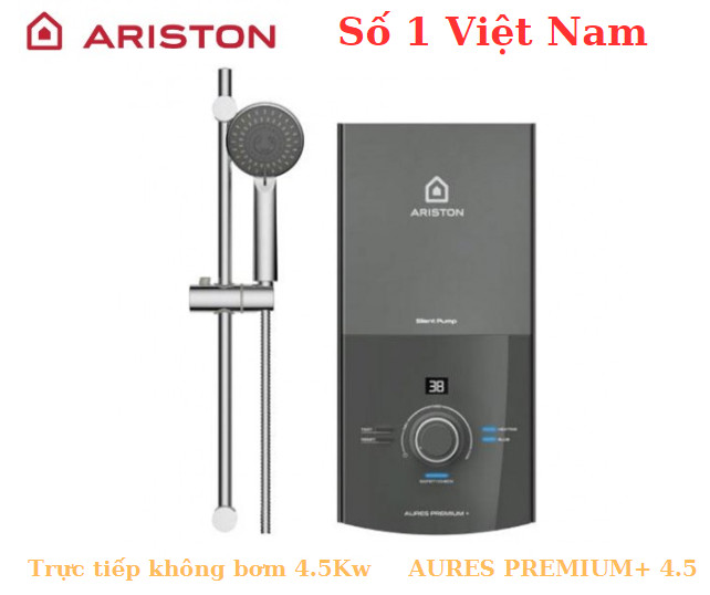Máy nước nóng trực tiếp Ariston 4500W AURES PREMIUM+ 4.5 không bơm