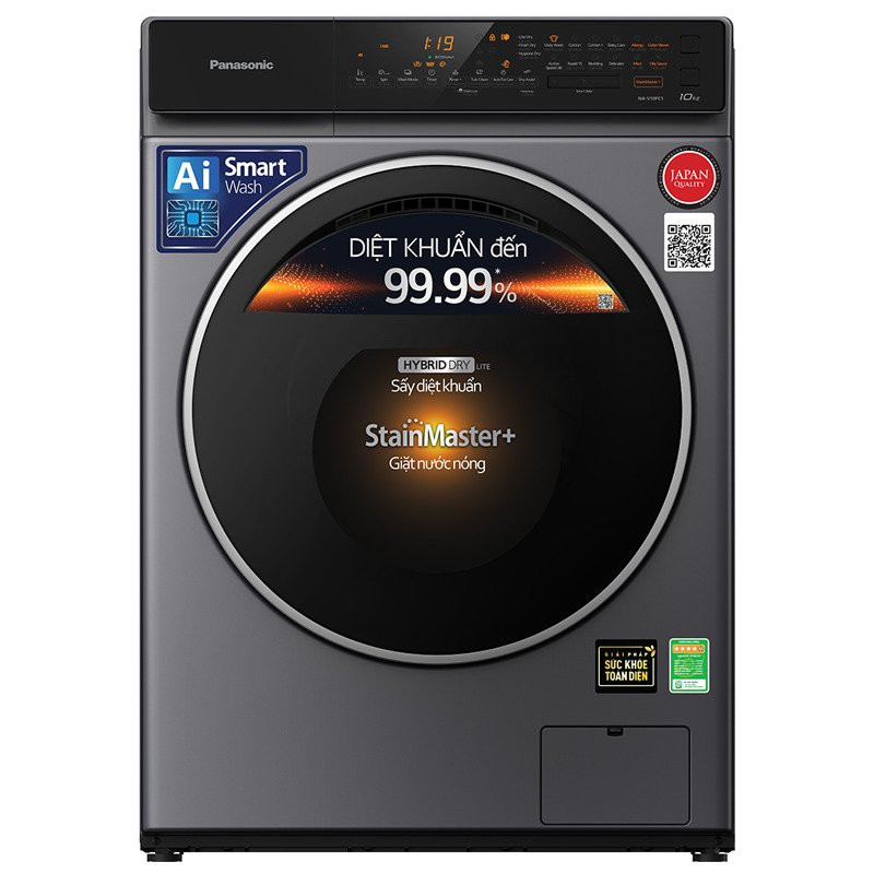 Máy Giặt Panasonic Inverter 10 Kg/Sấy tiện ích 2kg NA-V10FC1LVT