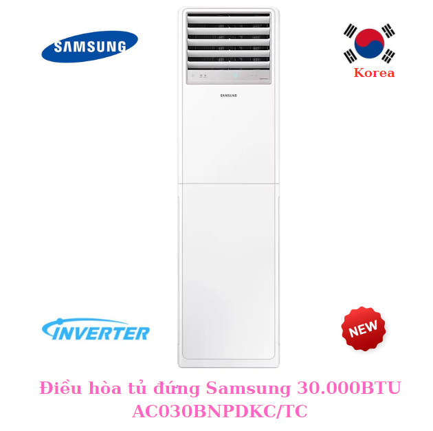 Điều hòa tủ đứng Samsung inverter 30.000Btu AC030BNPDKC/TC
