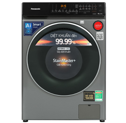 Máy giặt sấy Panasonic Inverter giặt 9 kg - sấy 6 kg NA-S96FC1LVT