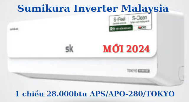 Điều hòa Sumikura Inverter 28000BTU 1 chiều APS/APO-280 TOKYO