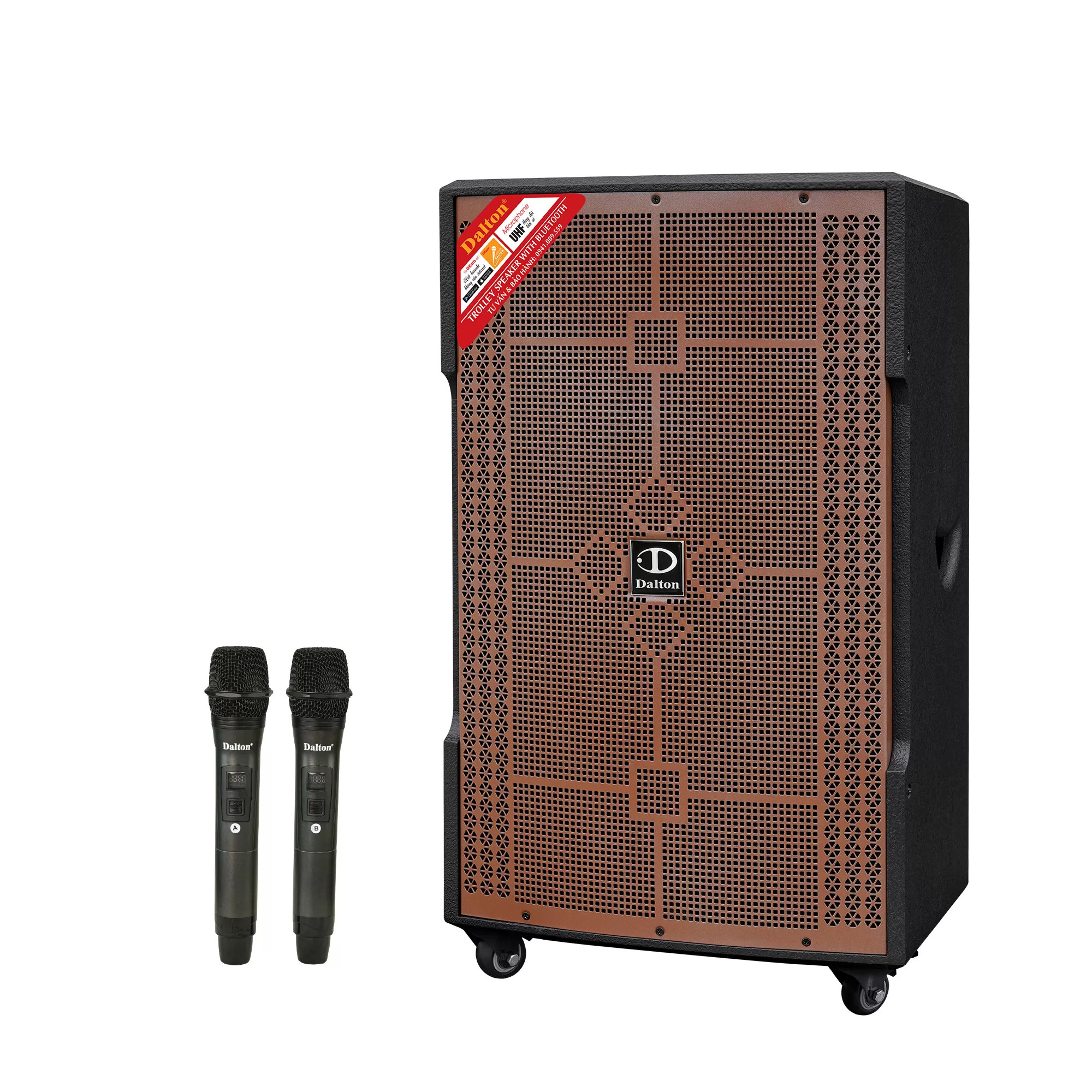 Loa kéo Dalton TS-15G550N Karaoke, Bluetooth, 2 micro 550W, Bass 40