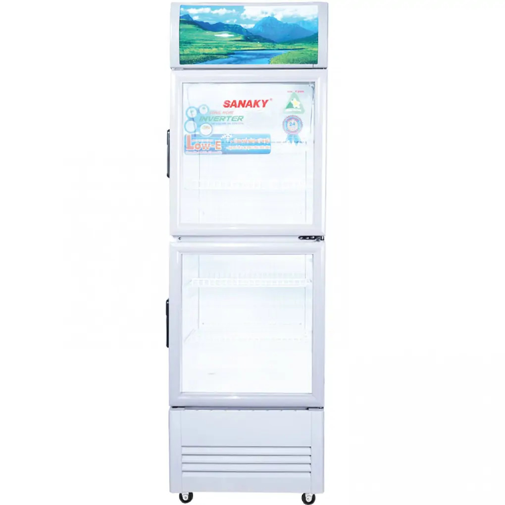 Tủ mát Sanaky 200 lít Inverter VH-258W3L, 2 cánh trên dưới