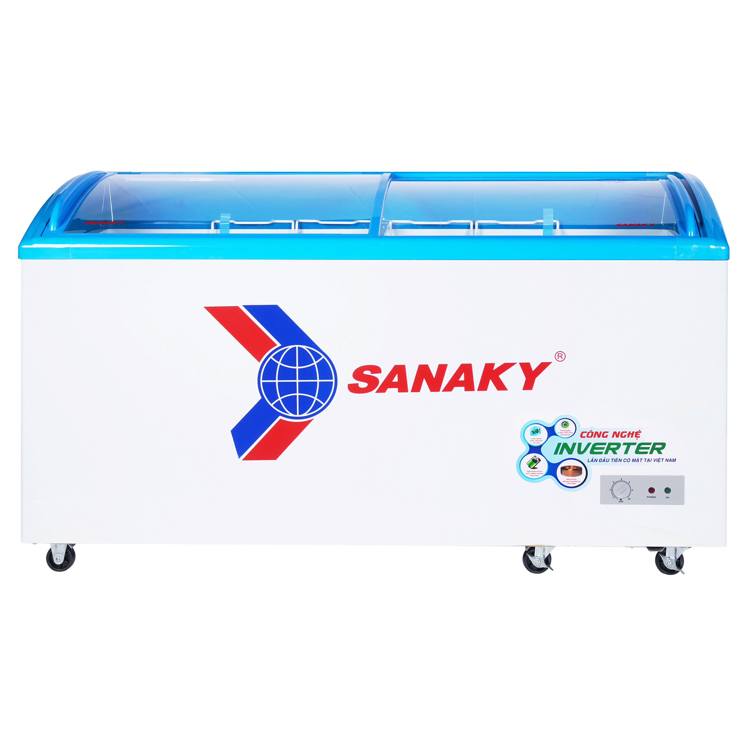 Tủ Đông mặt kính trưng bày Sanaky inverter 450 lít VH-6899K3