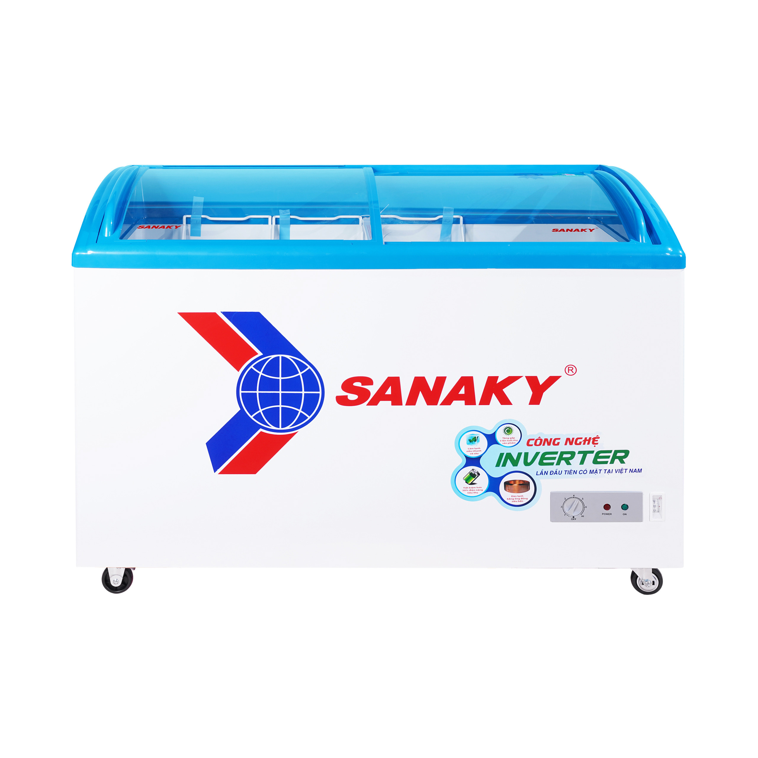 Tủ Đông mặt kính trưng bày Sanaky inverter 340 lít VH-4899K3