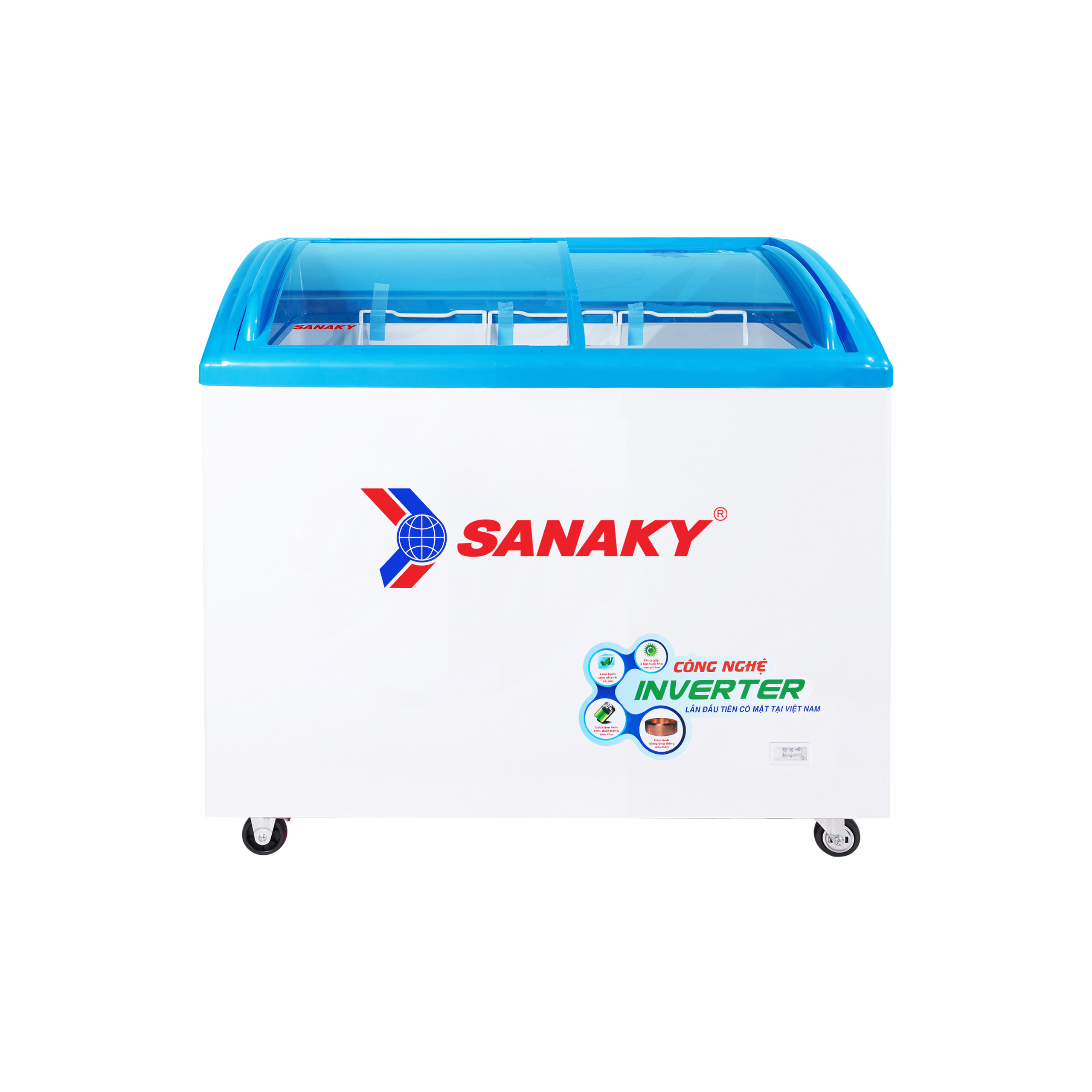 Tủ Đông mặt kính trưng bày Sanaky inverter 210 lít VH-2899K3