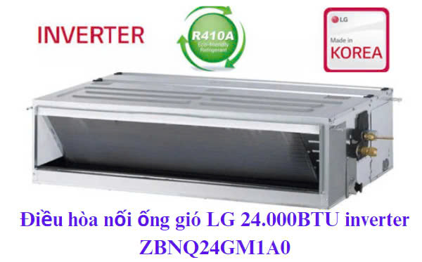 Điều hòa nối ống gió LG 24.000BTU 1 pha 1 chiều inverter ZBNQ24GM1A0