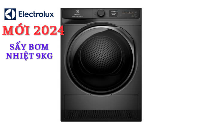 Máy sấy quần áo bơm nhiệt Electrolux 9 kg EDH902R9SC UltimateCare 900 màu xám đen