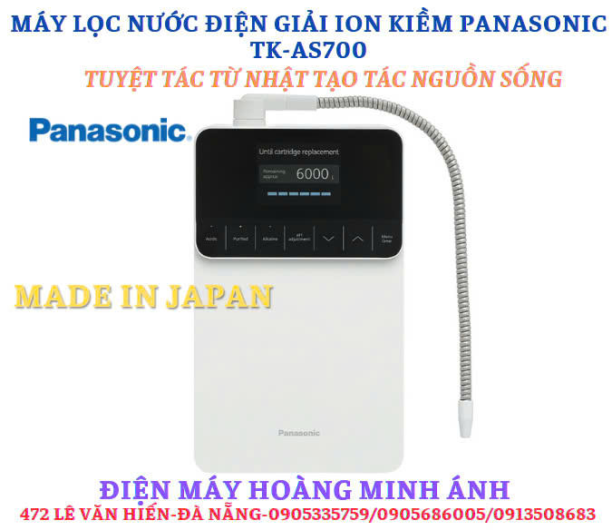 Máy lọc nước điện giải ion kiềm Panasonic TK-AS700 5 tấm điện cực
