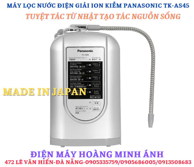 Máy lọc nước điện giải ion kiềm Panasonic TK-AS45 3 tấm điện cực