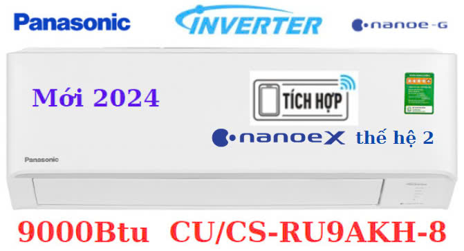 Điều hòa Panasonic Inverter 9000BTU CU/CS-RU9AKH-8