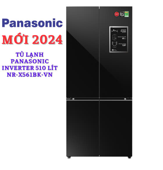 Tủ lạnh Panasonic Inverter 510 lít NR-X561BK-VN Mẫu mới 2024