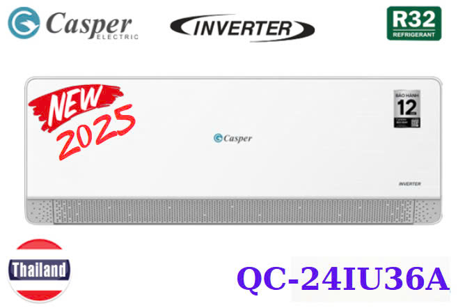 Điều hòa Casper inverter 24000 BTU 1 chiều QC-24IU36A