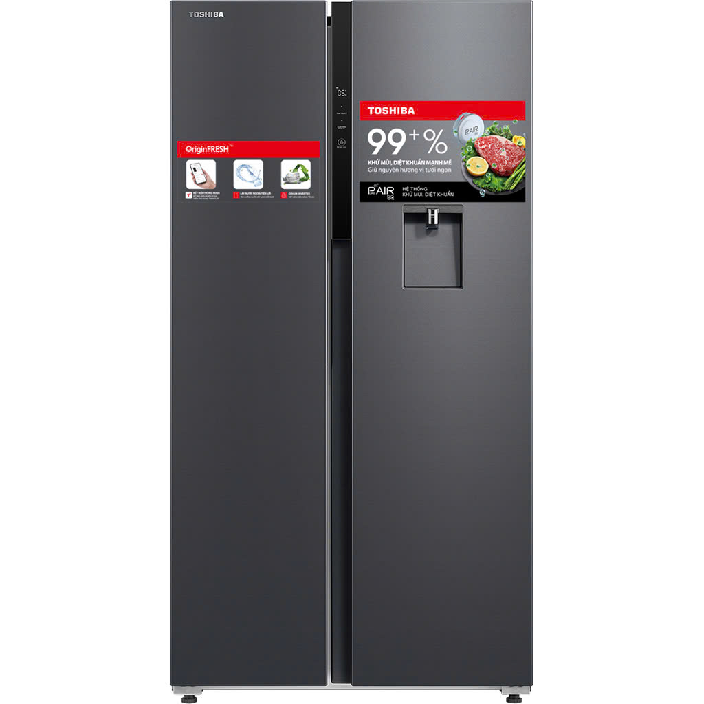Tủ lạnh Side by side Toshiba Inverter 596 lít GR-RS775WI-PMV(06)-MG