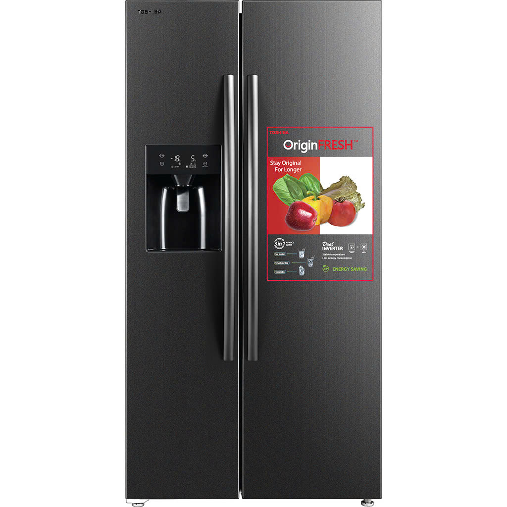 Tủ lạnh Side by side Toshiba Inverter 493 Lít GR-RS637WE-PMV(06)