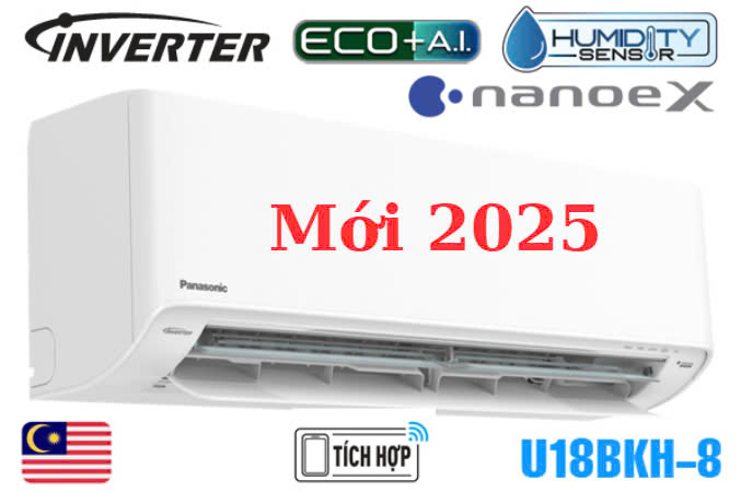 Điều hòa Panasonic 18000Btu 1 chiều inverter U18BKH-8