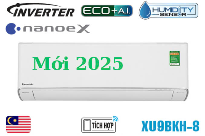 Điều hòa Panasonic 9000Btu 1 chiều inverter cao cấp XU9BKH-8
