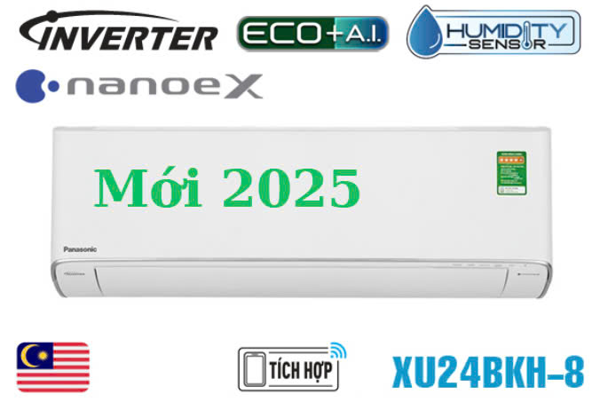 Điều hòa Panasonic 24000Btu 1 chiều inverter cao cấp XU24BKH-8