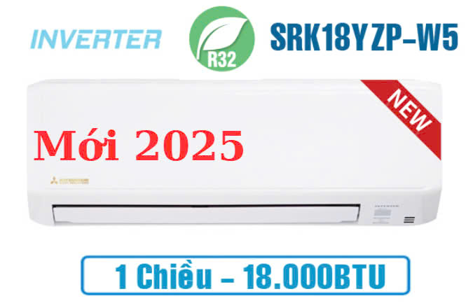 Điều hòa Mitsubishi Heavy inverter 18000BTU 1 chiều SRK18YZP-W5