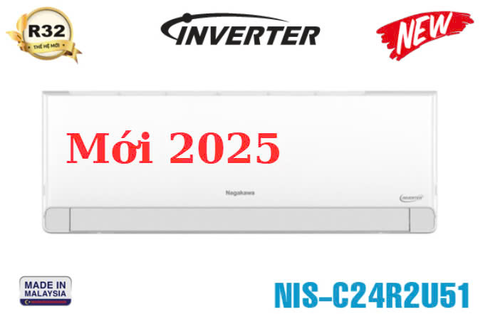 Điều hòa Nagakawa 24000BTU 1 chiều inverter NIS-C24R2U51