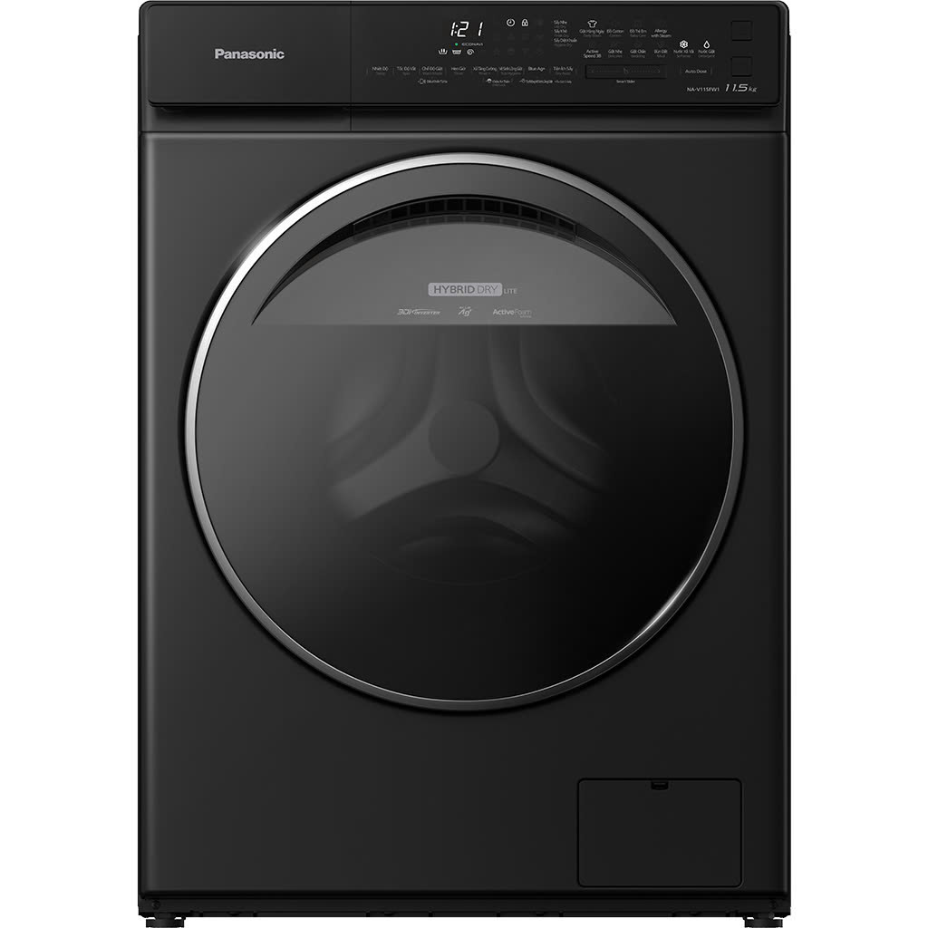 Máy giặt cửa ngang Panasonic Inverter 11.5kg/sấy 2kg NA-V115FW1BV