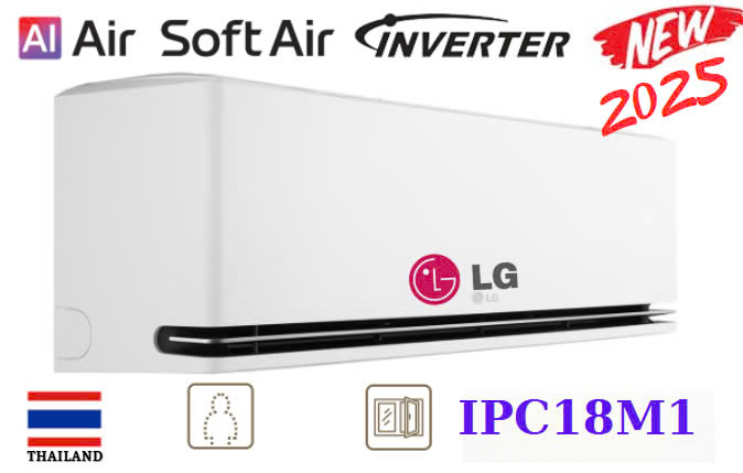 Điều hòa LG 18000BTU 1 chiều inverter AI Air IPC18M1