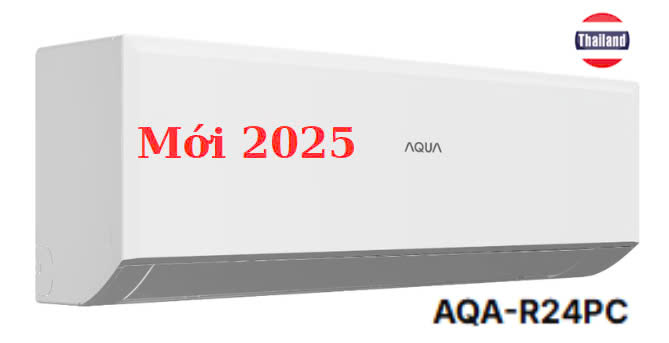 Máy lạnh Aqua 1 chiều 24000Btu AQA-R24PC Mẫu mới 2025