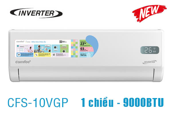 Điều hòa Comfee 9000BTU 1 chiều inverter CFS-10VGP