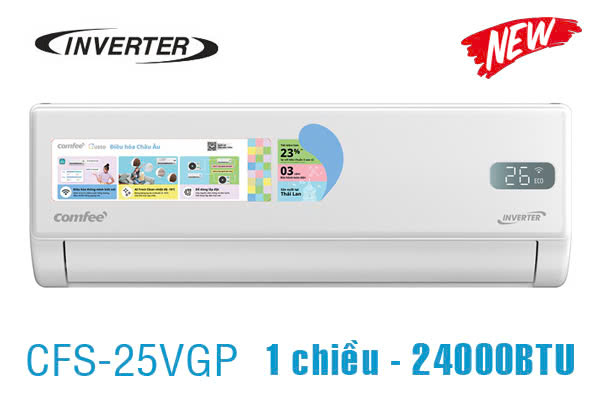 Điều hòa Comfee 24000BTU 1 chiều inverter CFS-25VGP