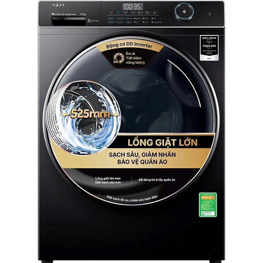 Máy giặt Aqua lồng ngang Inverter 12 kg AW12-B4959U1K(B)