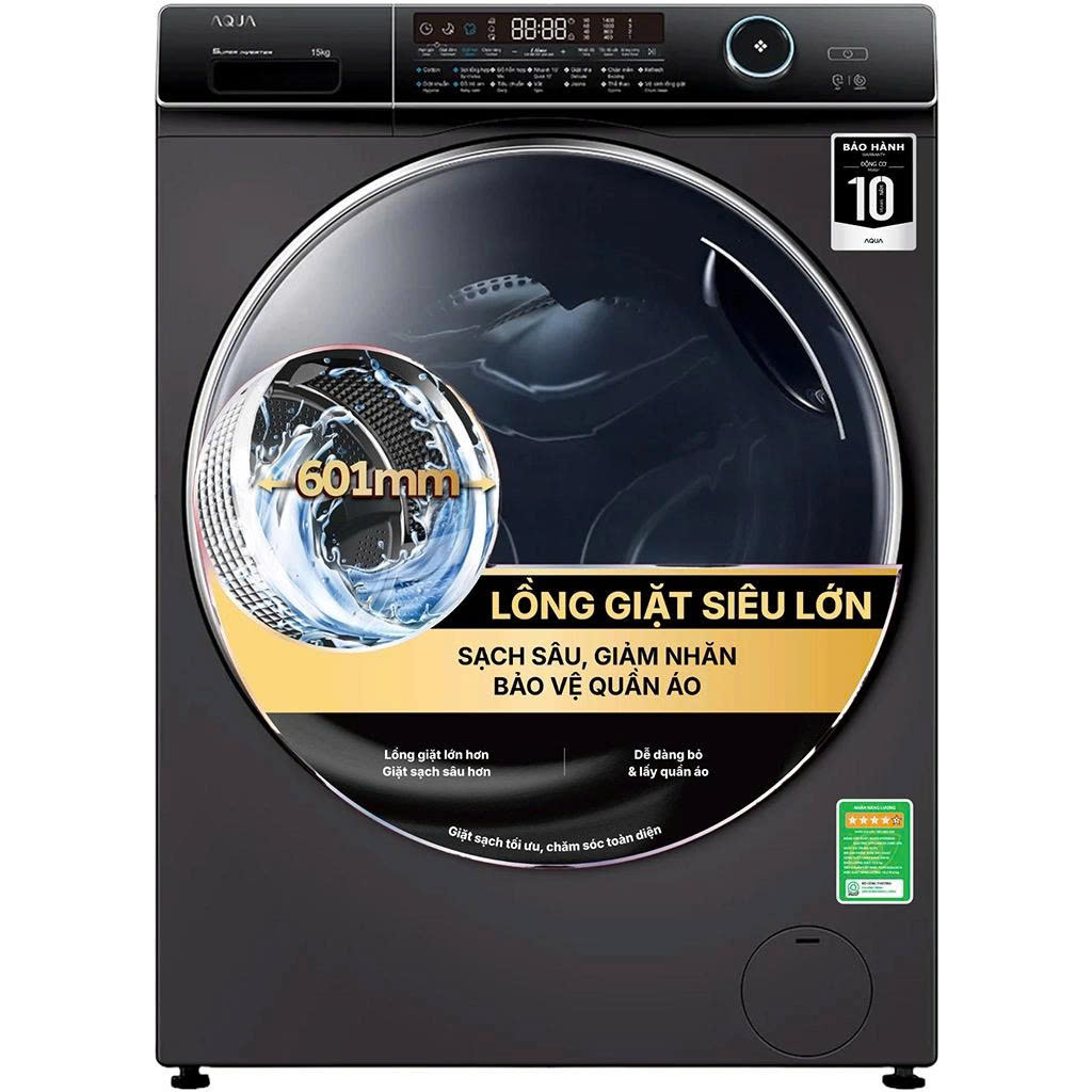 Máy giặt Aqua lồng ngang 15 kg AQD-A1500H.PS