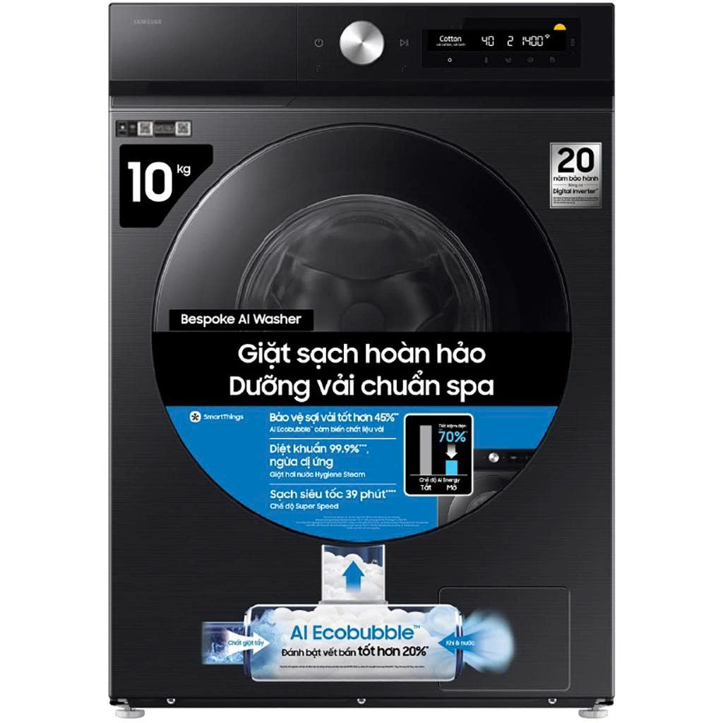 Máy giặt lồng ngang Samsung Inverter 10 kg WW10DB7U34GBSV