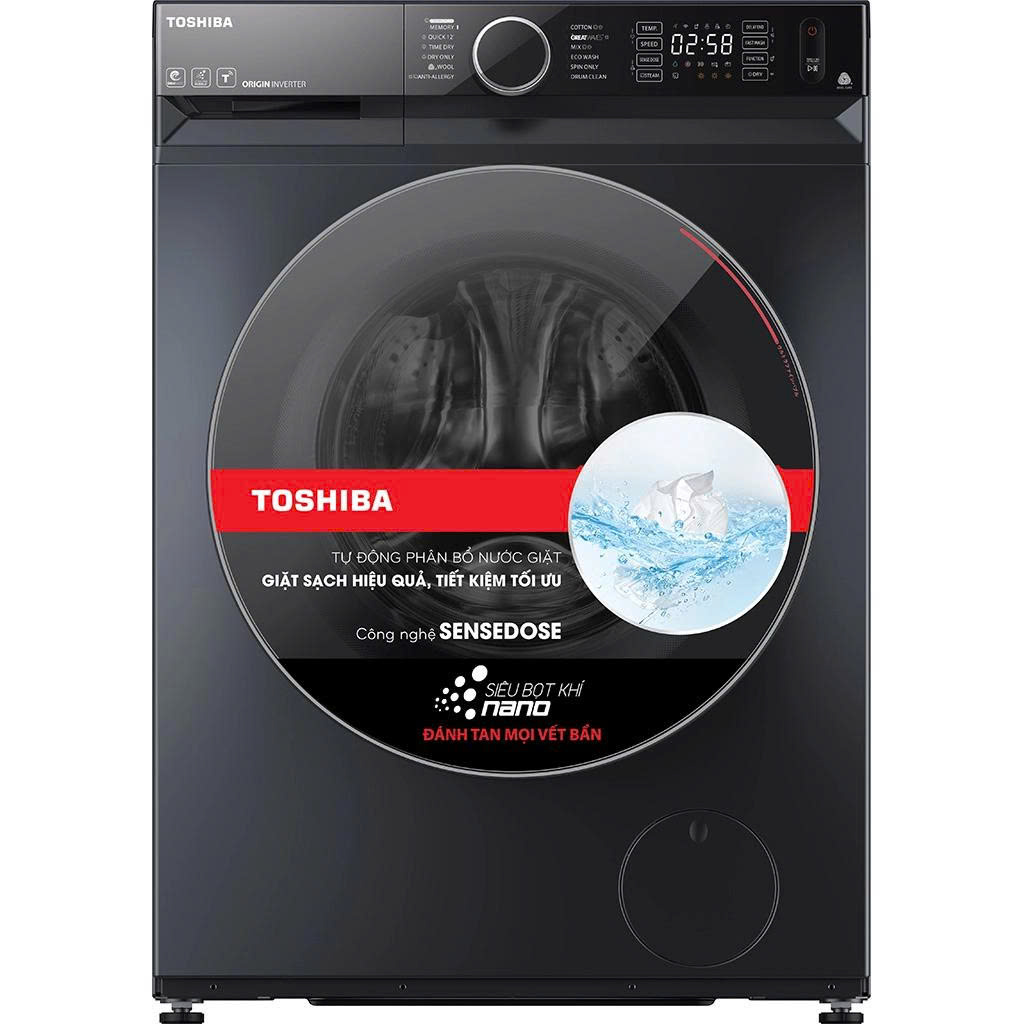 Máy giặt sấy Toshiba TWD-BM135GF4V(MG) giặt 12.5kg sấy 8kg