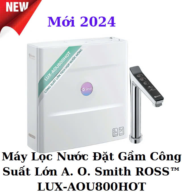 Máy Lọc Nước Đặt Gầm Công Suất Lớn A. O. Smith ROSS™ LUX-AOU800HOT