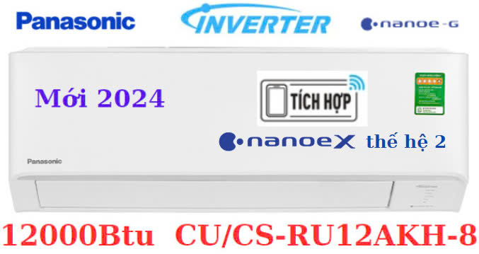 Điều hòa Panasonic Inverter 1.5 HP CU/CS-RU12AKH-8