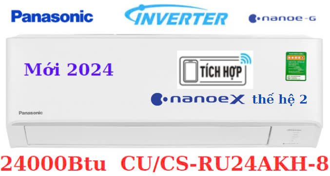 Điều hòa Panasonic Inverter 2.5 HP CU/CS-RU24AKH-8